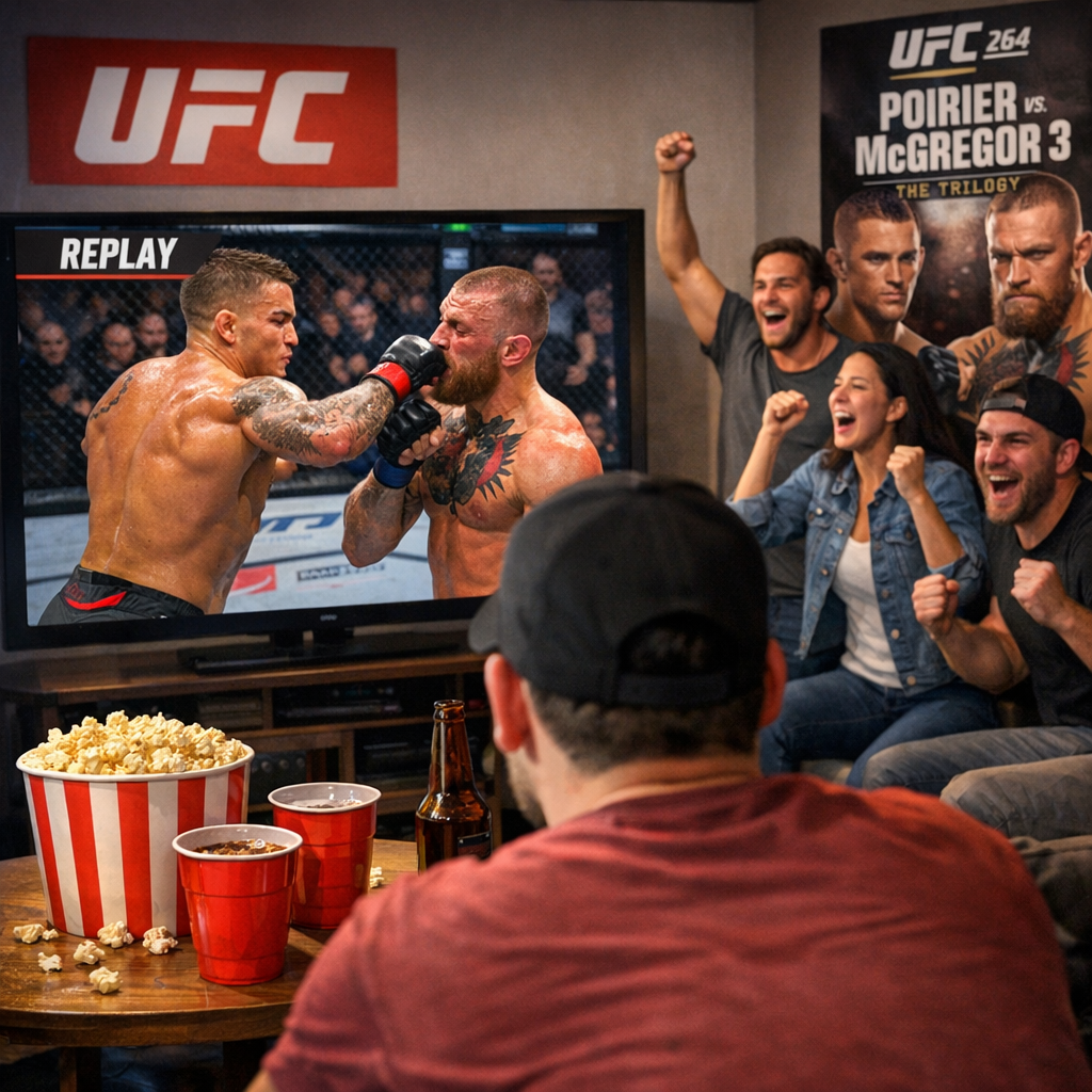 Watching UFC replays on TV