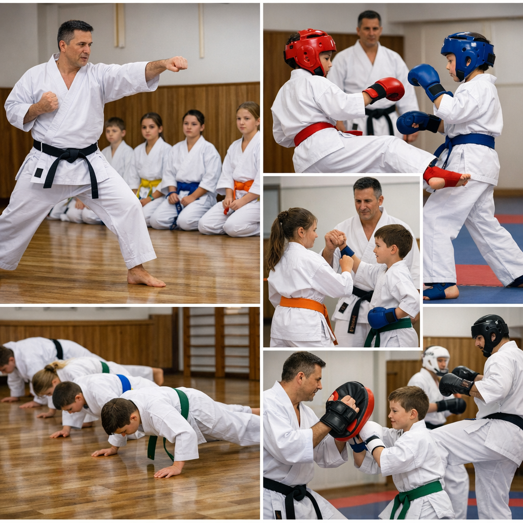 karate instructor demonstrating techniques