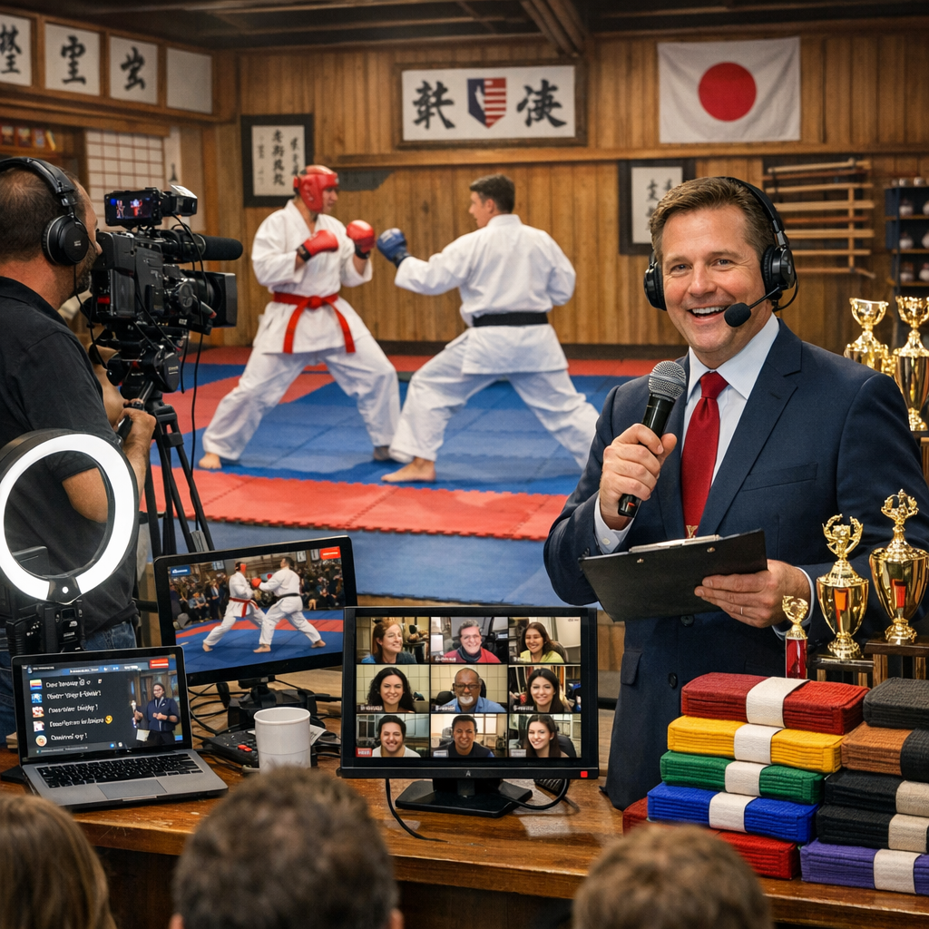 viewers watching live streaming karate events